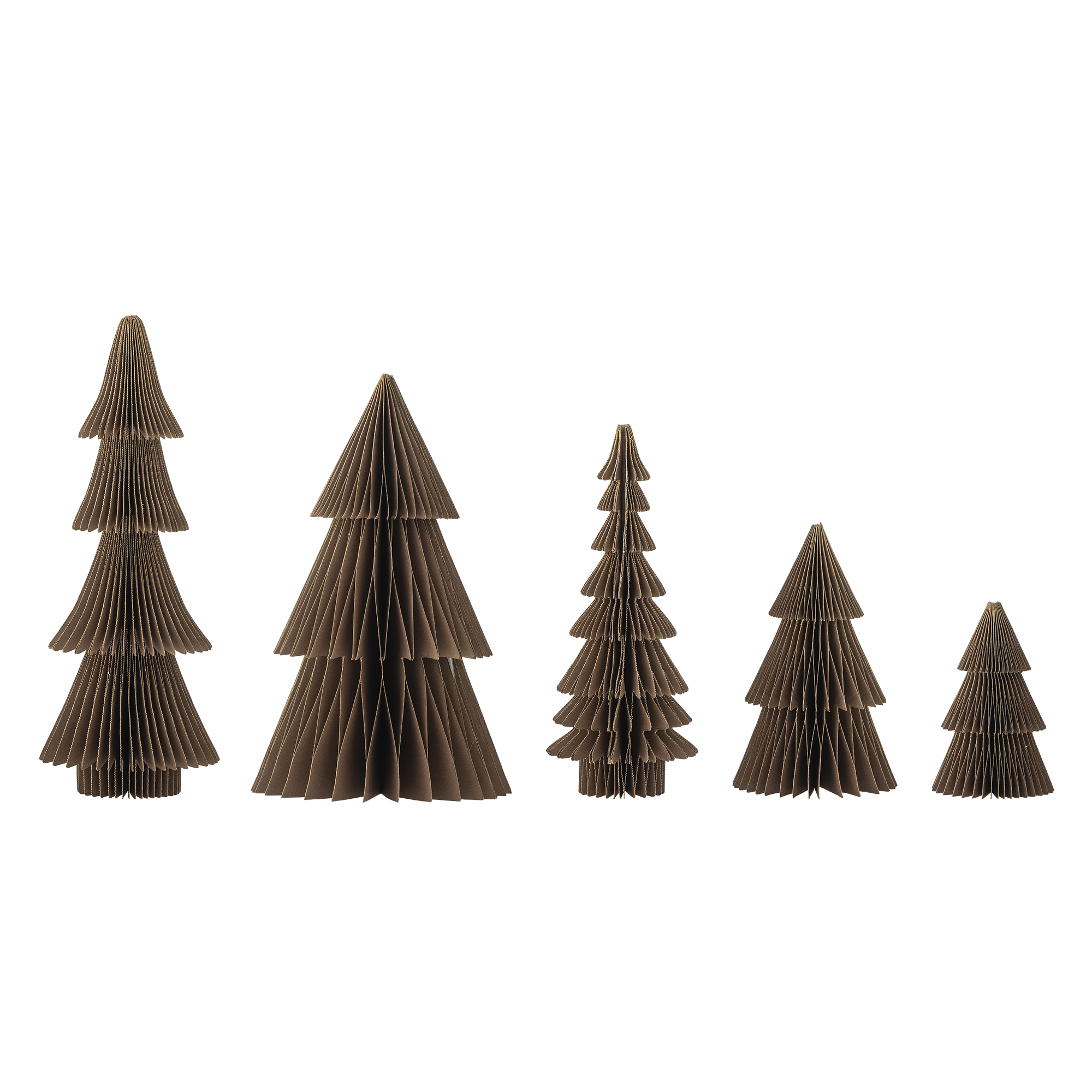 Bloomingville - Milan Dekotræ, Brun, FSC®Mix, Paper, D7,5/12,5/7,5/5/8xH17,5/20/12,5/9/22,5cm, Set of 5