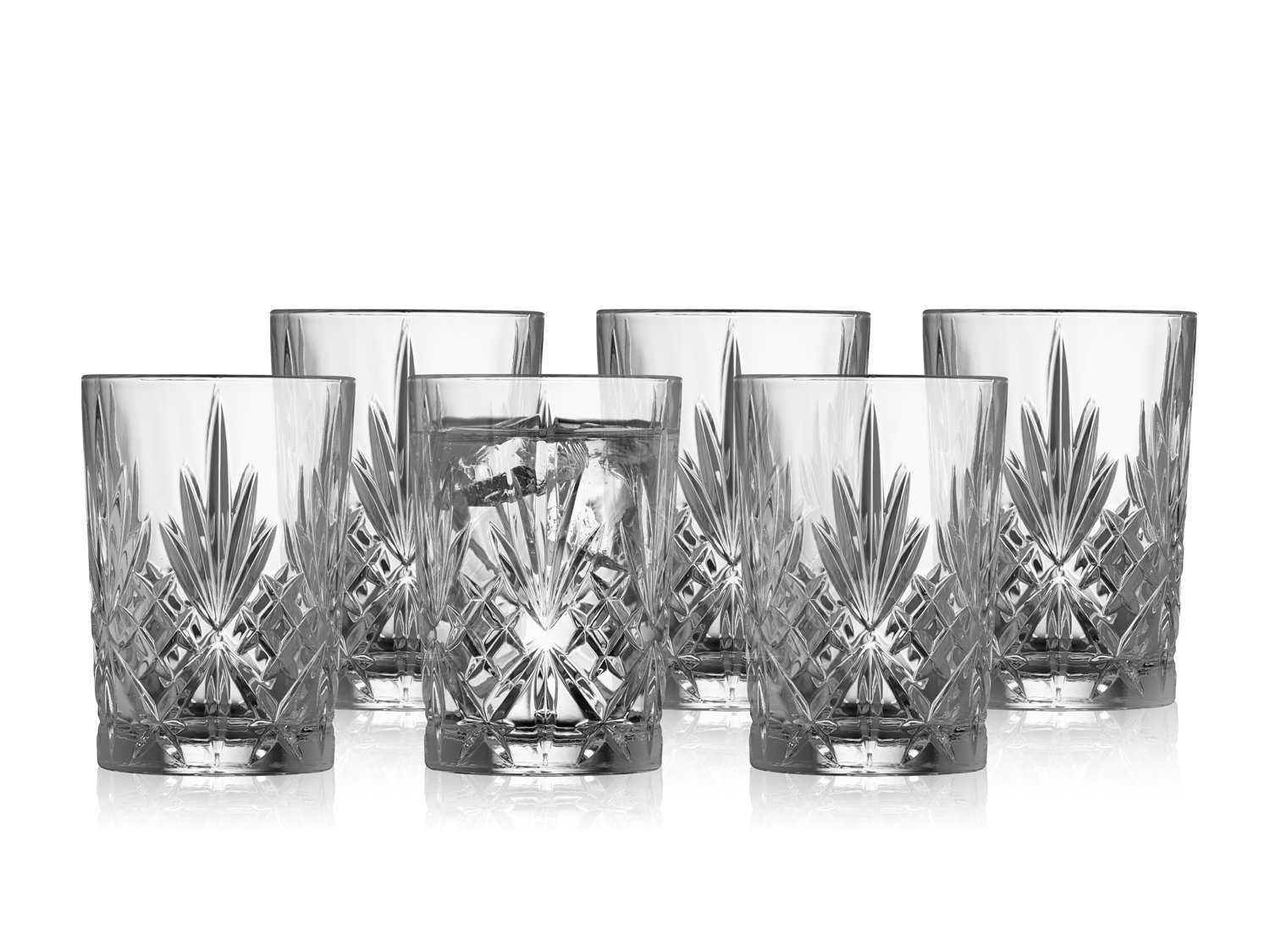 Lyngby Glas - Vandglas Melodia 25 cl 6 stk. Klar Krystal
