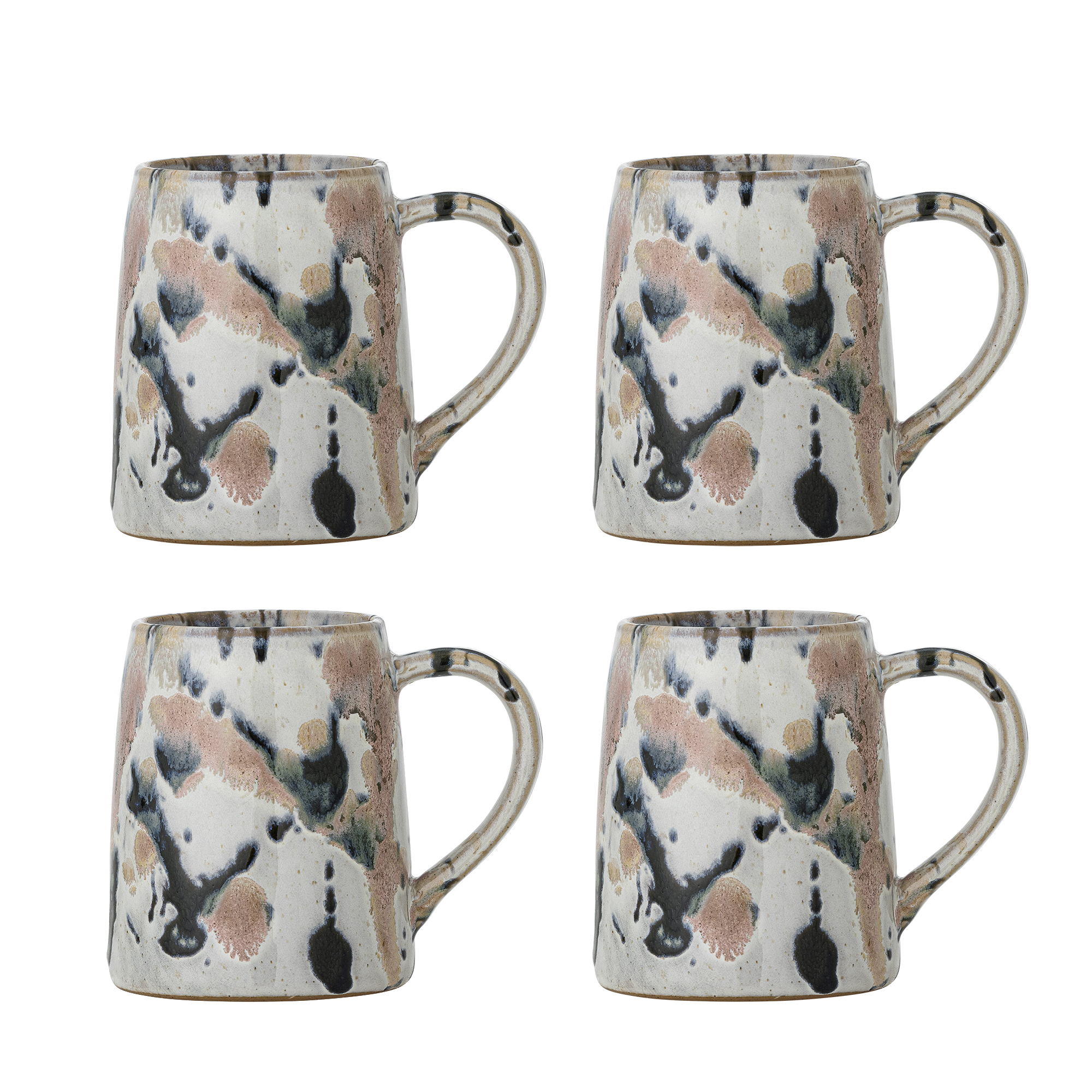 Bloomingville - Winnie Krus, Multifarvet, Stentøj, D9xH10 cm, Set of 4