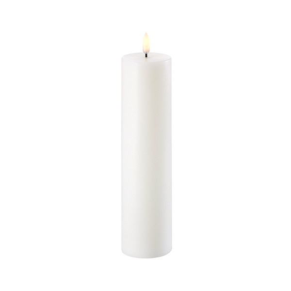 LED bloklys, Nordic white, Smooth, 5,8 x 22 cm