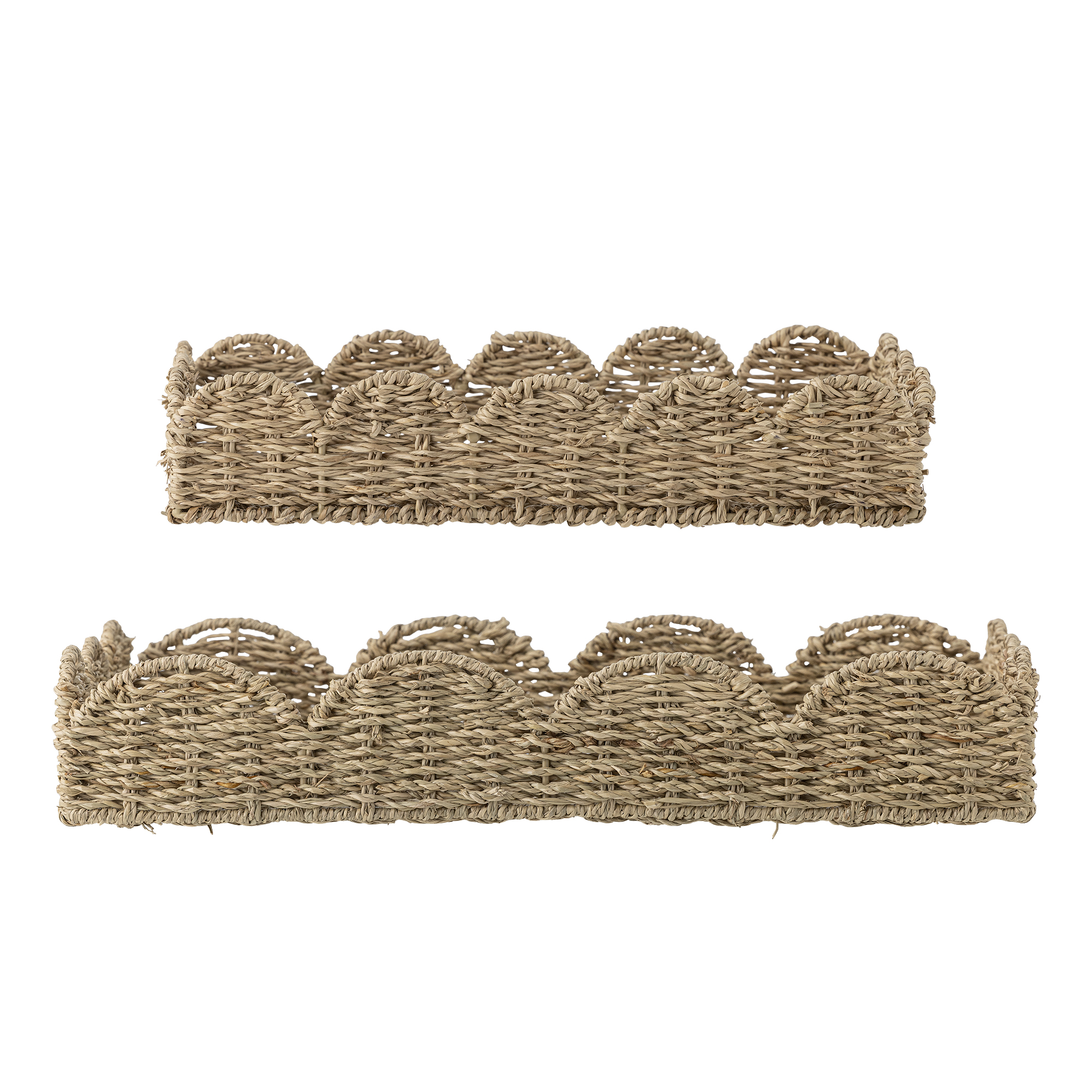 Bloomingville - Brea Serveringsbakke, Natur, Søgræs, L35xH7xW24/L45xH8xW35 cm, Set of 2