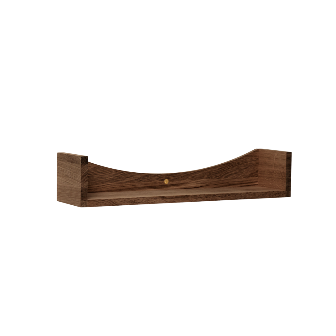 Andersen Furniture - Bow Hylde - L63,6xD13xH11,8 cm - 100% Massiv Eg - Røget Olie