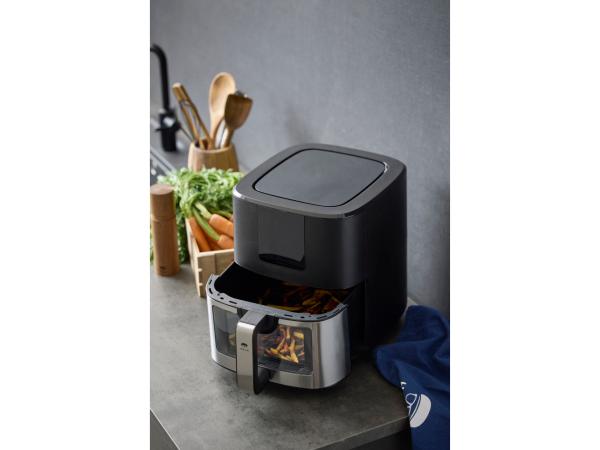 HOLM Airfryer med vindue 9 liter 1700 watt Sort
