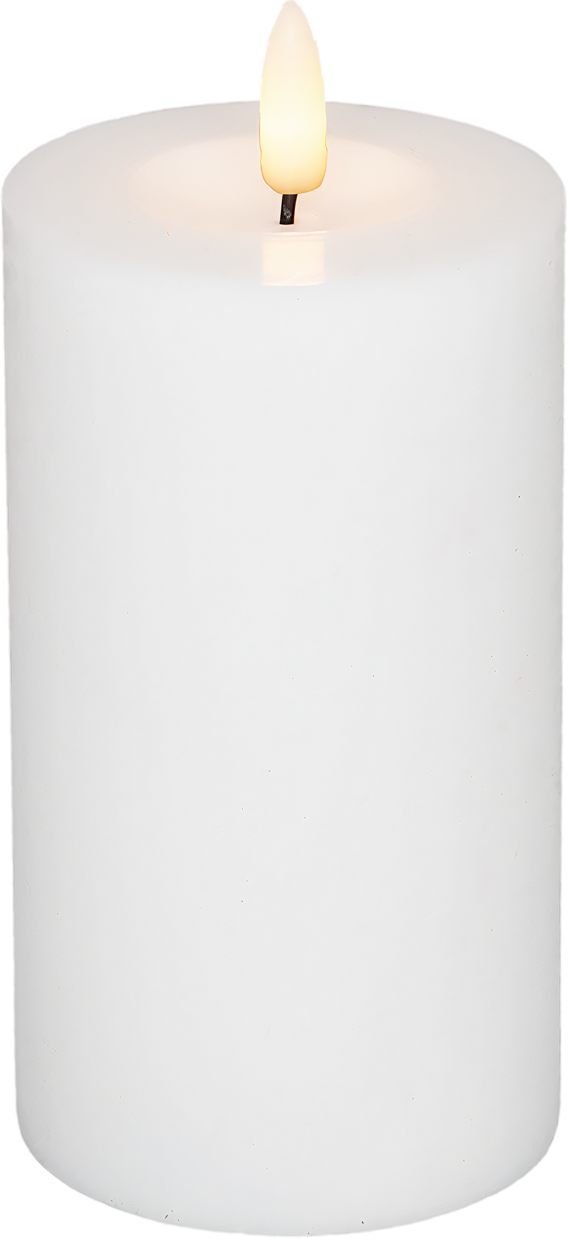 Skandi - LED Bloklys Ø7,5 cm - Hvid - H12 cm