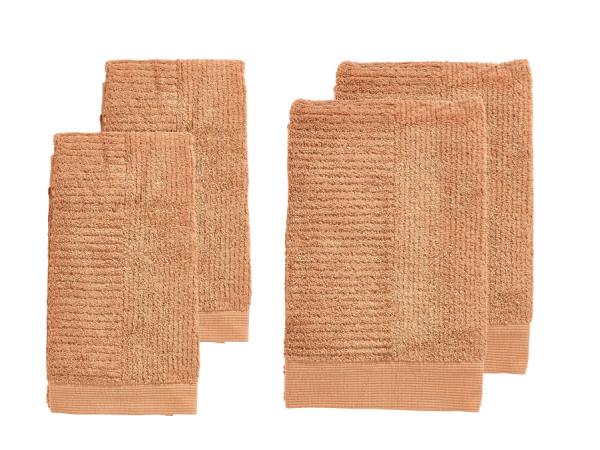 ZONE Denmark - Classic Håndklæde 4 stk. Mandarine