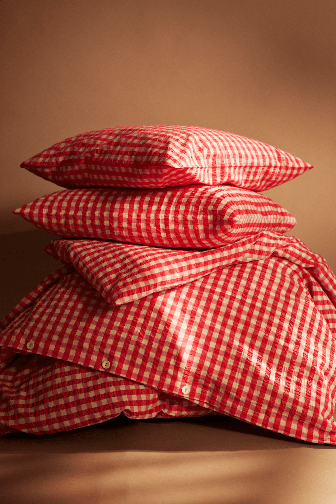 Bæk & Bølge Sengetøj 140x220 cm rød/gul