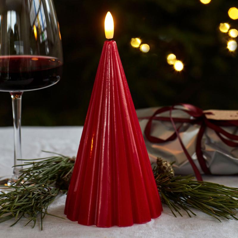 Sirius - Laura Lak Juletræ, Rød, Ø10 x H20 cm