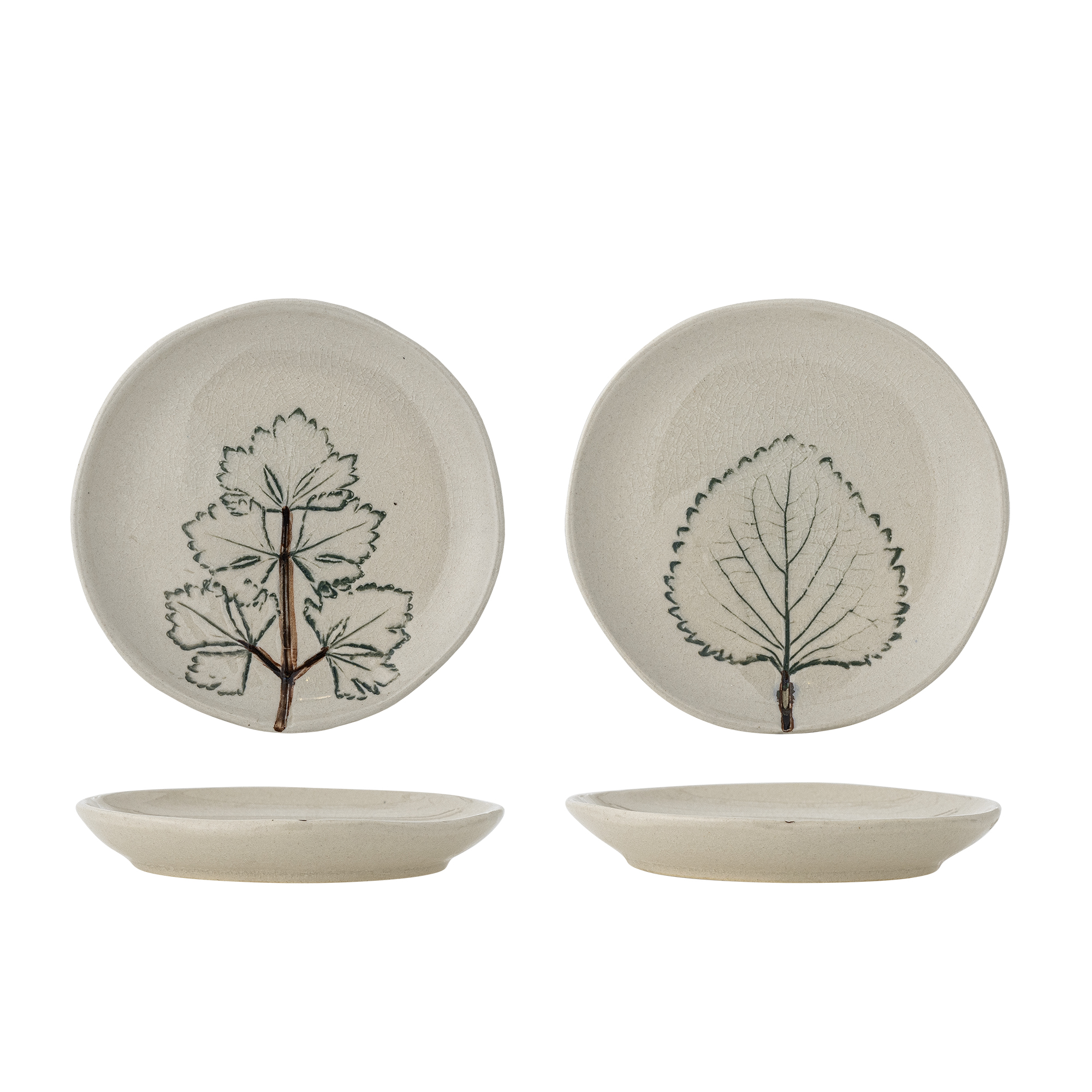 Bloomingville - Aubrin Tallerken, Natur, Stentøj, D10,5xH1,5 cm, Set of 2