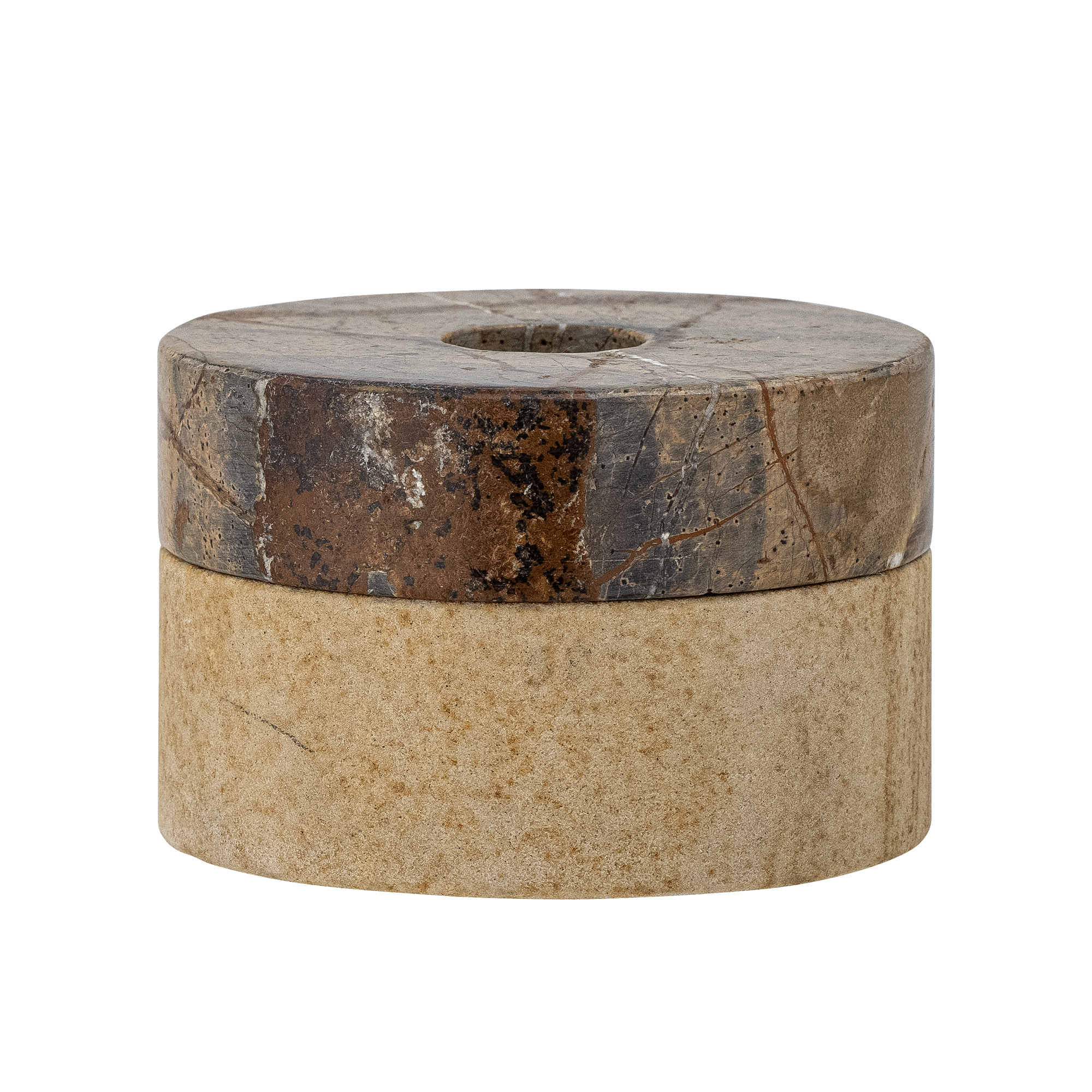 Bloomingville - Dalin Votive & Candle Holder, Brun, Sandsten billede