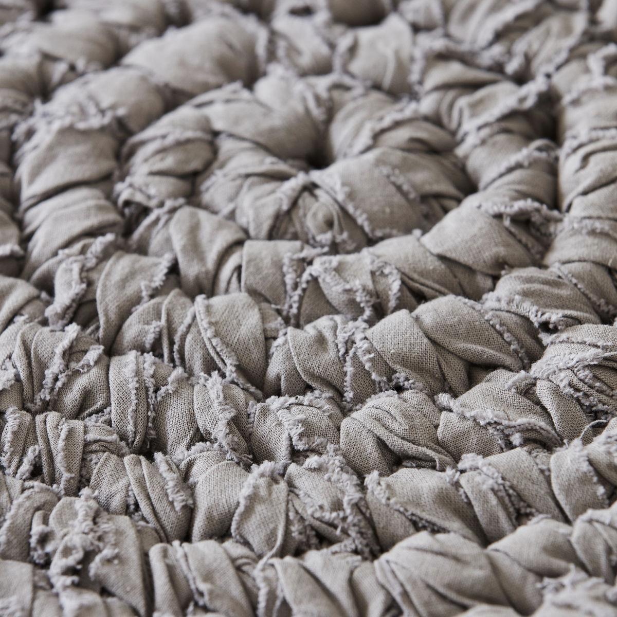 Crochet Tæppe, Ø 80 cm, hvid*