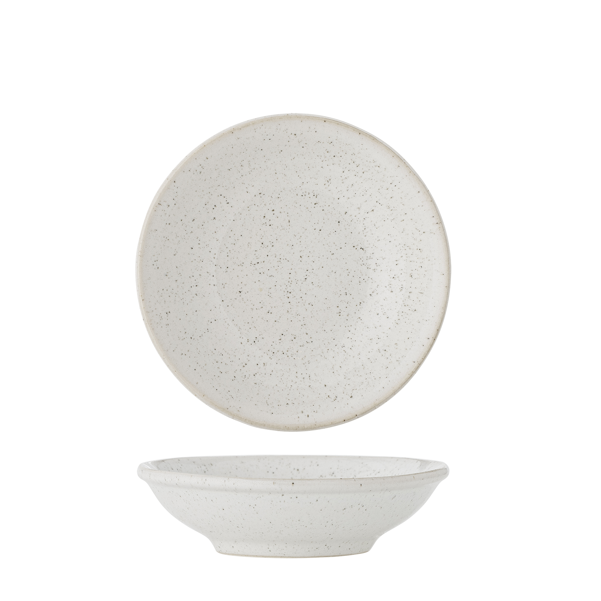 Bloomingville - Addison Skål, Hvid, Stentøj, D11xH3 cm billede