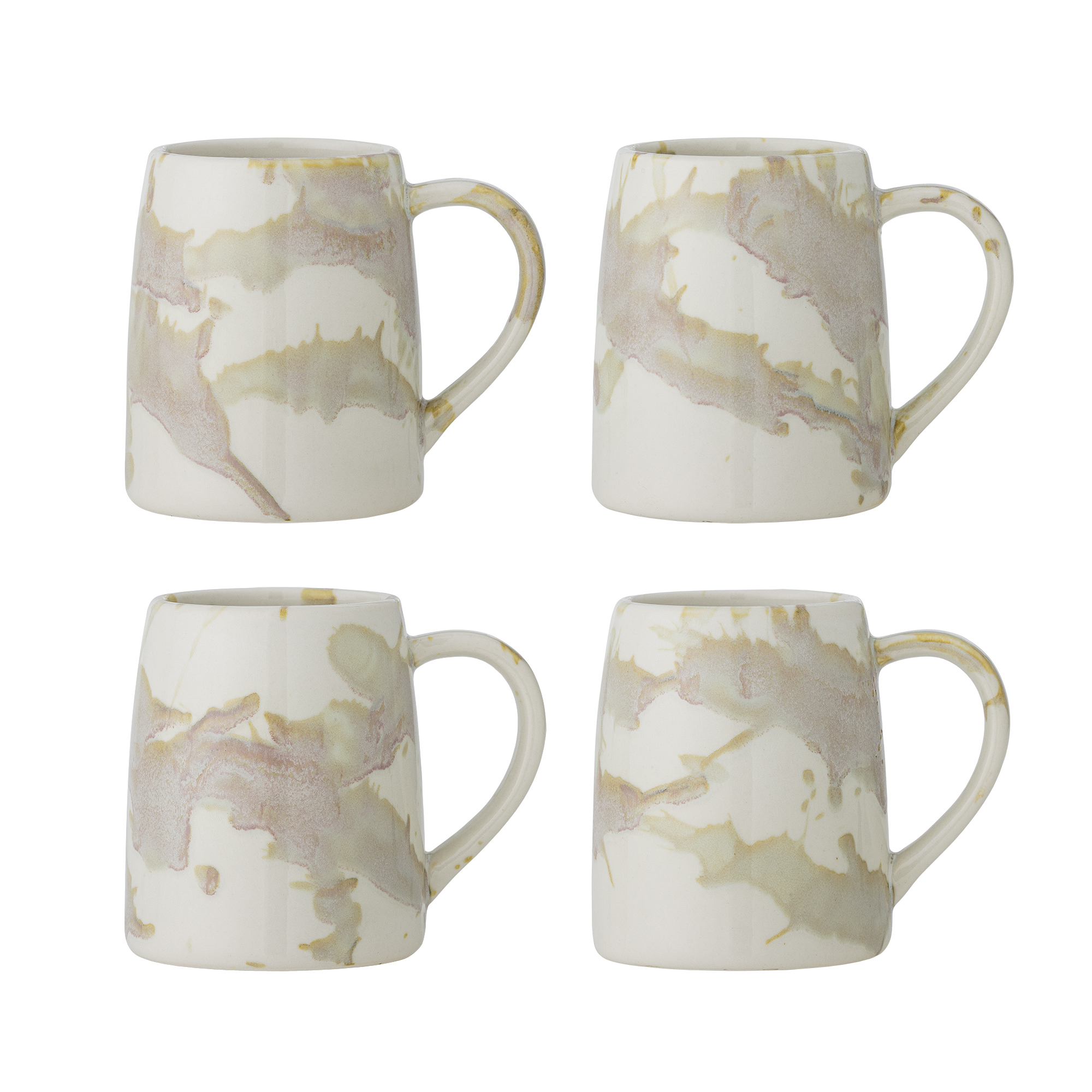 Bloomingville - Winnie Krus, Multifarvet, Stentøj, D9xH10 cm, Set of 4 billede