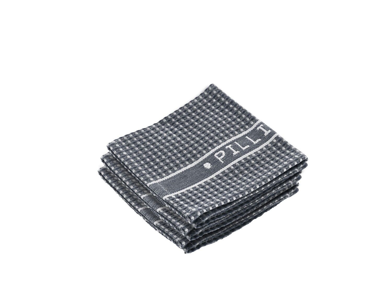 Bastian - Karklude Pillivuyt 32x32 3 stk. Blå/Hvid 100% bomuld