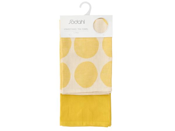 Södahl Bubbles Viskestykke 50 x 70 cm 2 stk. Yellow