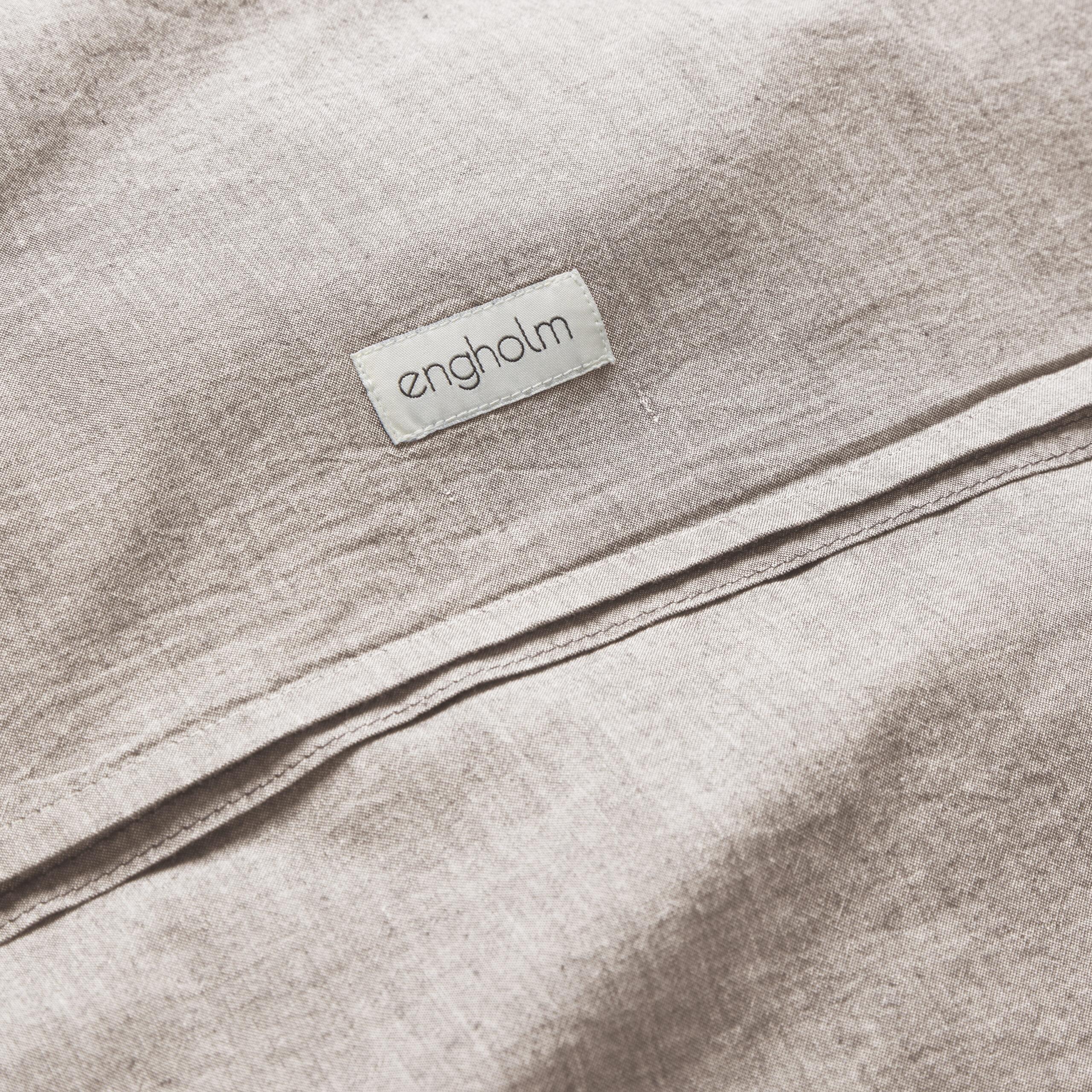 Sengesæt Recycled Chambray Mille 140x200cm, Light Brown
