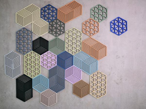 Bordskåner Hexagon Black L24