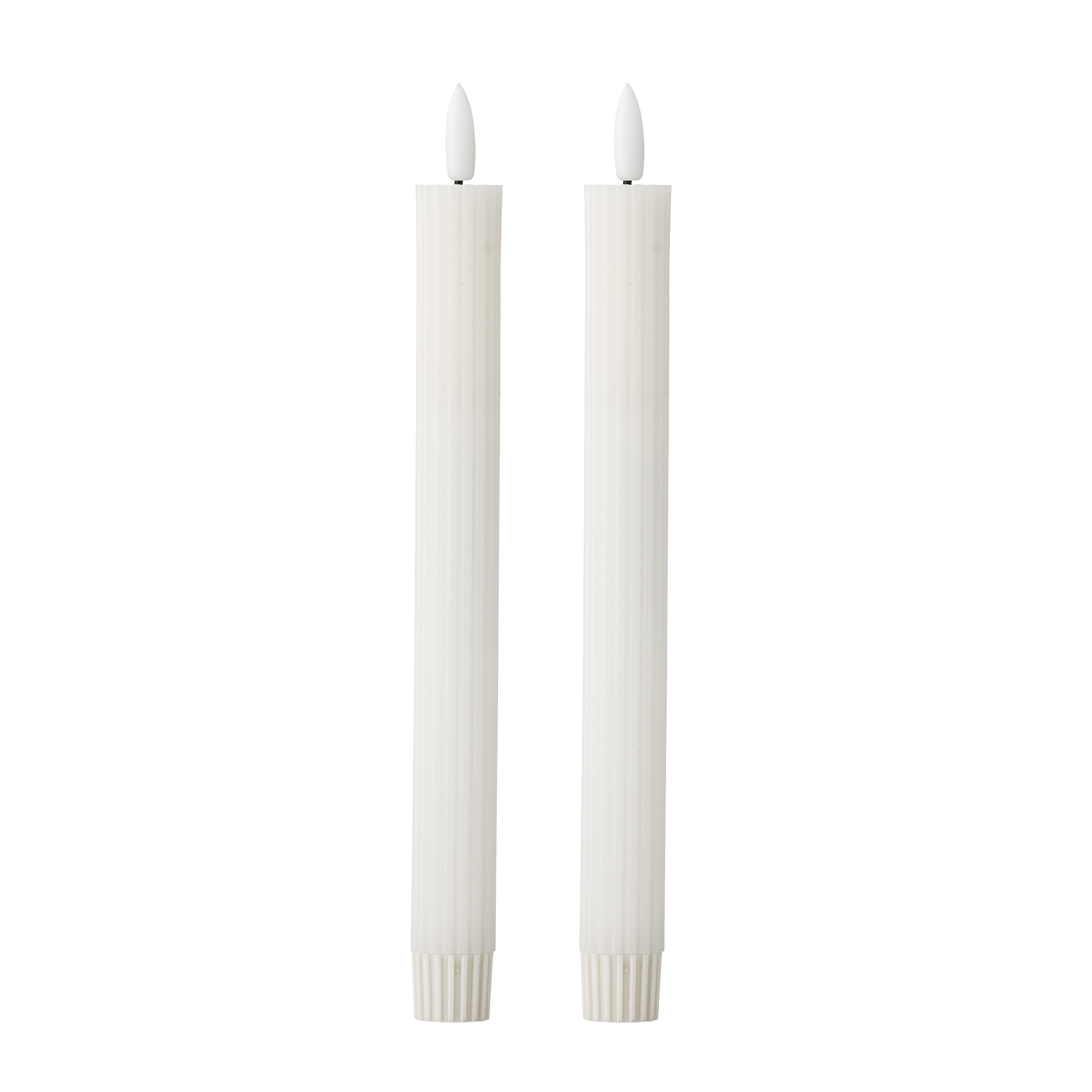 Bloomingville - Ponza LED Candle, Hvid, Paraffin, D2,2xH24,5 cm, Pack of 2