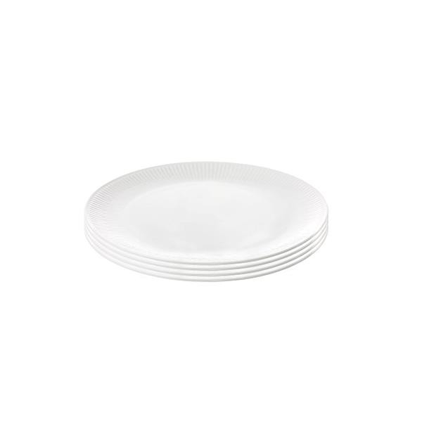 Billede af Aida - Relief - frokosttallerken porcelæn white 4 stk