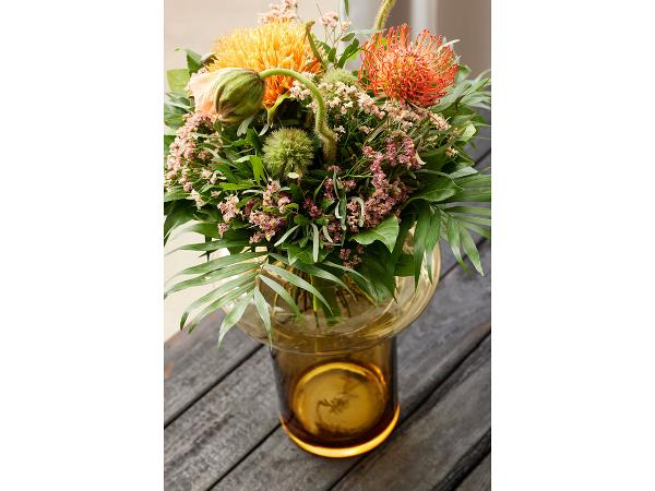 Lyngby Glas Tube Vase 40 cm Amber*