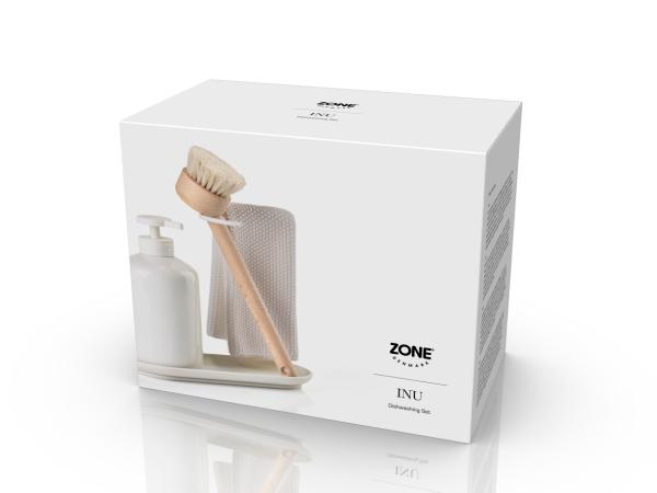 Zone Denmark Inu Opvaskesæt 20,2 x 8,8 x 21 cm Offwhite