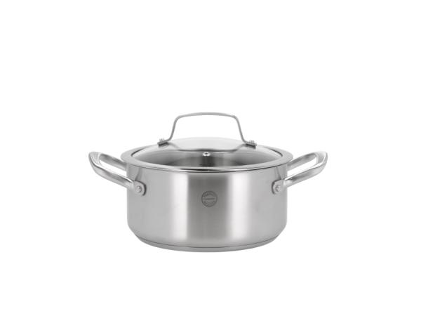 Pillivuyt - Gourmet Roya Gryde med glaslåg Dia 20 cm 3 liter Stål billede