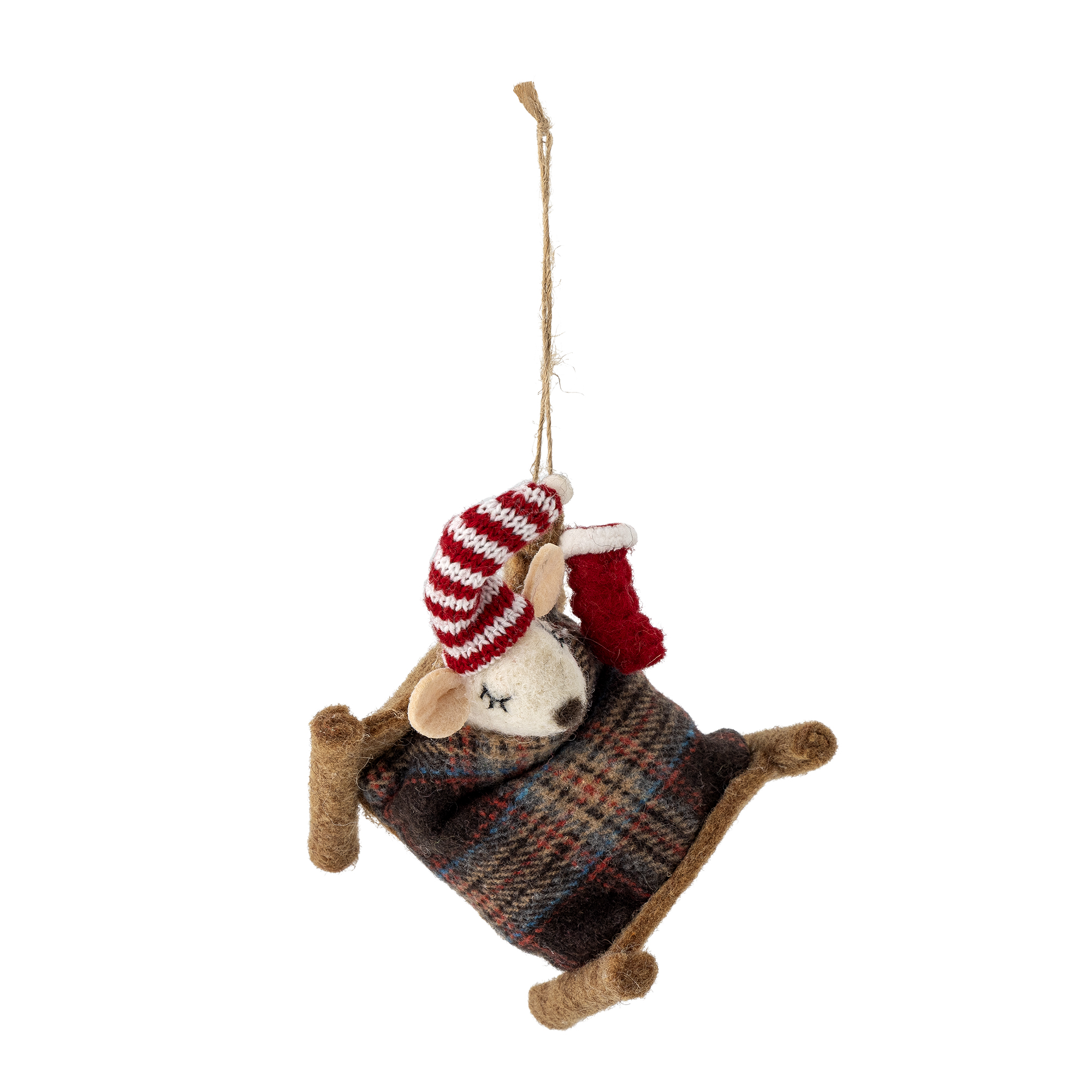 Bloomingville - Peo Ornament, Brun, Uld, L15,5xH9xW8 cm