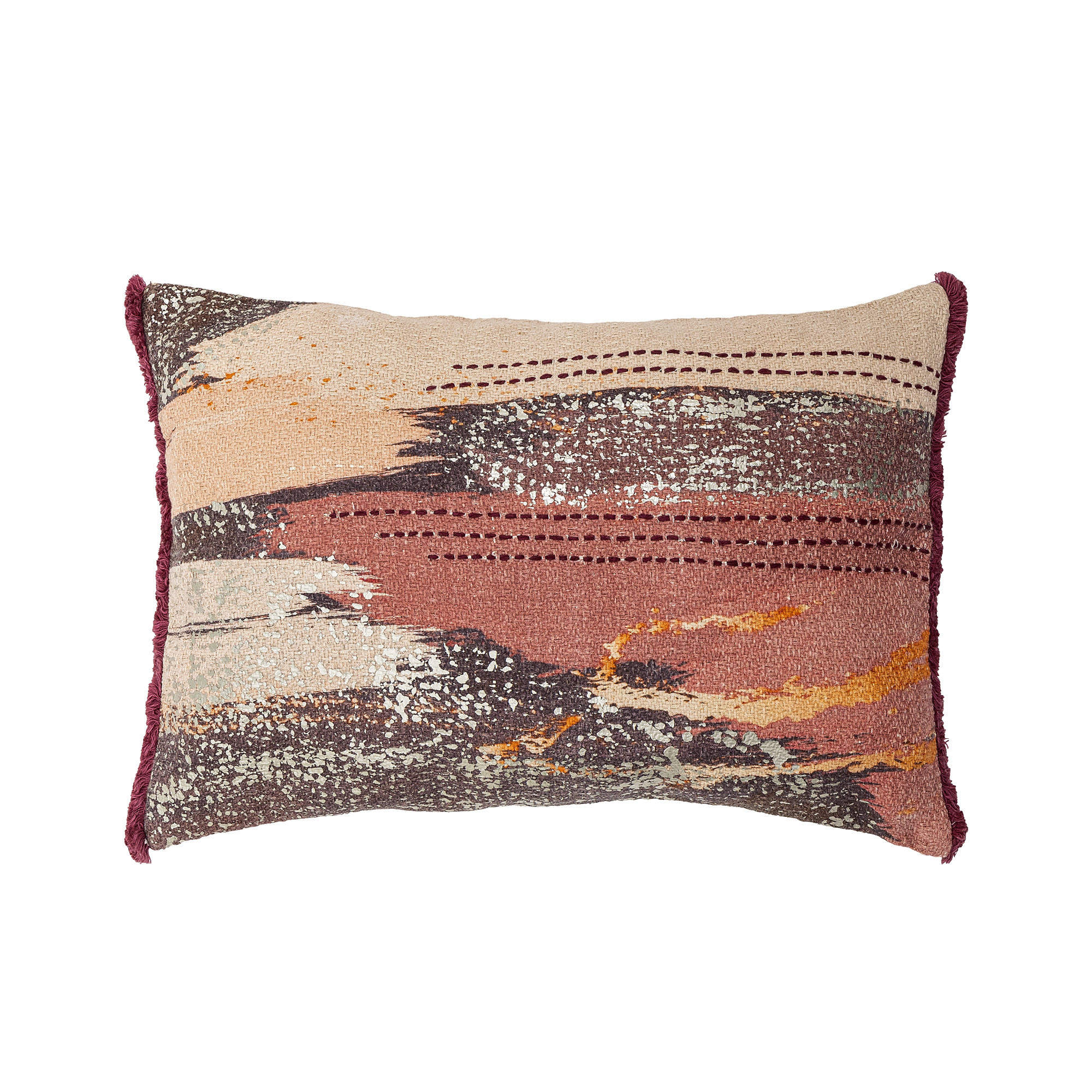 BLOOMINGVILLE Bri pyntepude, rektangulær - brun bomuld (L50xB35)