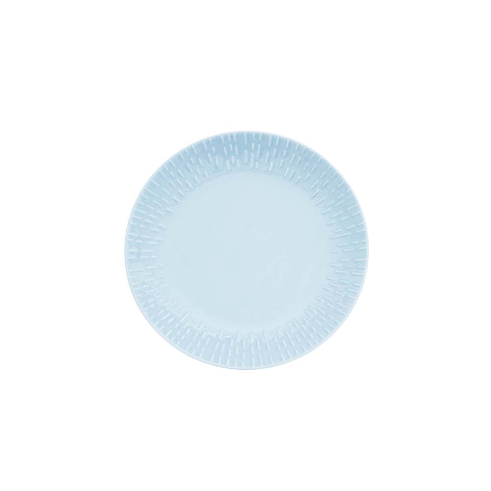 Confetti - Desserttallerken m/relief porcelæn 21 cm Aqua