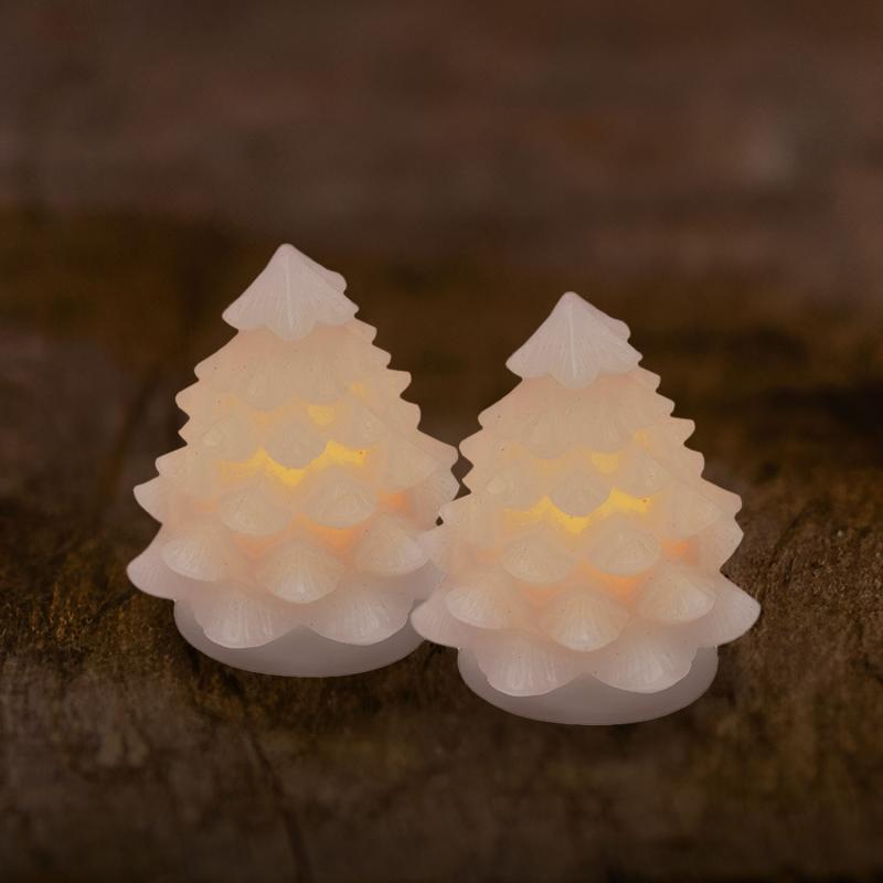 Sirius - Carla Juletræ Mini 2 stk, Hvid, H7 cm