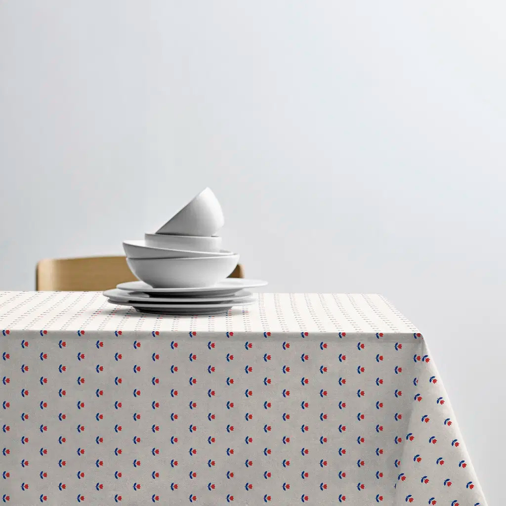 Södahl - Akryldug med antislip Tulip Royal Blue - i metermål