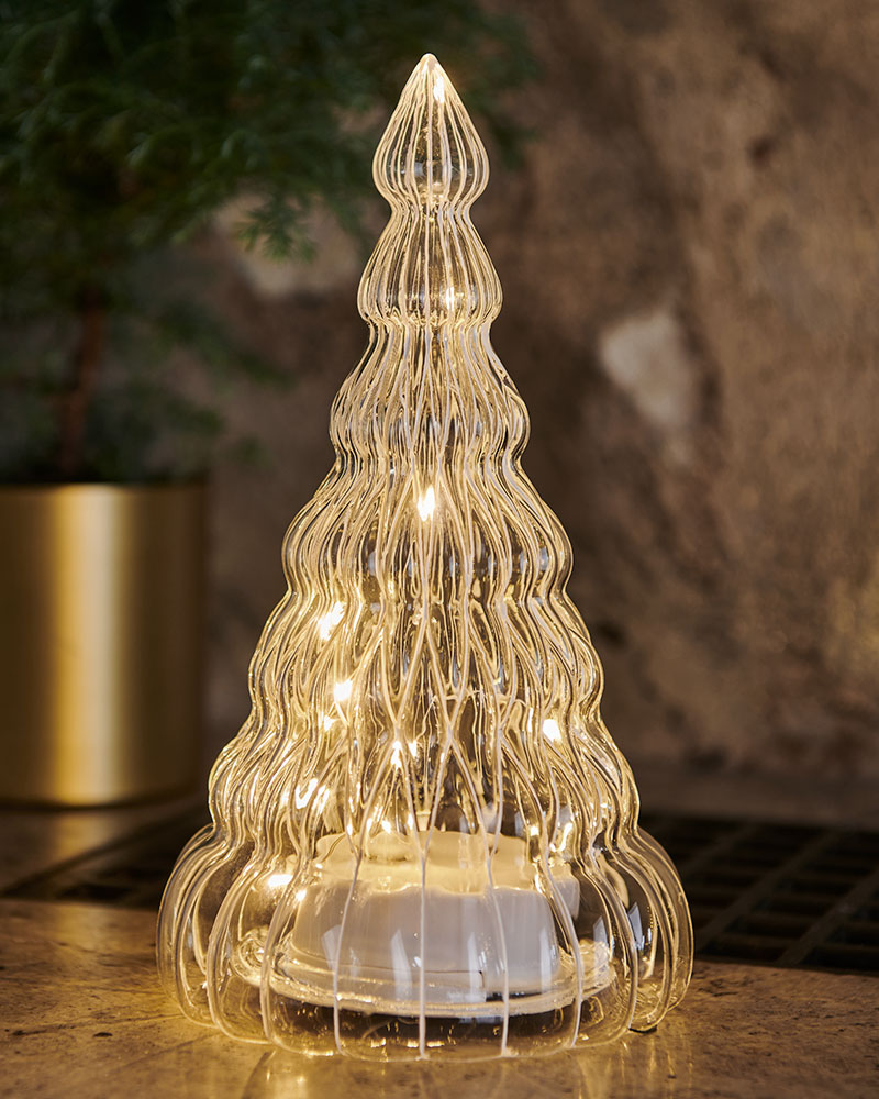 Sirius - Lucy Træ H23,5cm, Klar/Hvid, 15LED