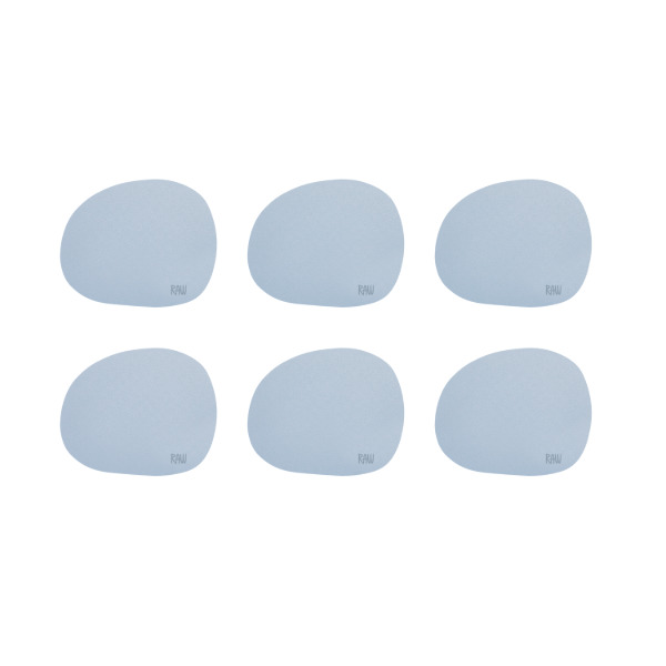 Aida - RAW Silicone - soft surface coaster / glasbrikker - sky blue 6 stk billede