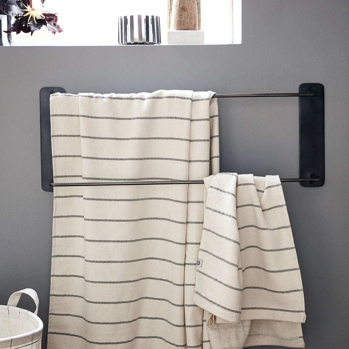 Håndklædestang, Pati, L 60 cm, sort antik*