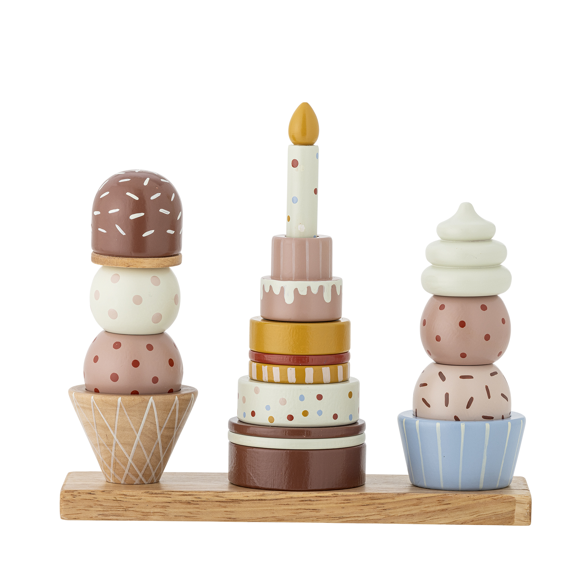 Bloomingville - Celebrate Aktivitetslegetøj, Multifarvet, FSC®100%, Beech, L20,5xH23xW7 cm, Set of 18