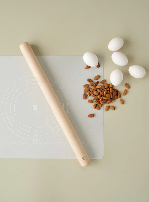 BAKE-IT kagerulle og bagemåtte light grey