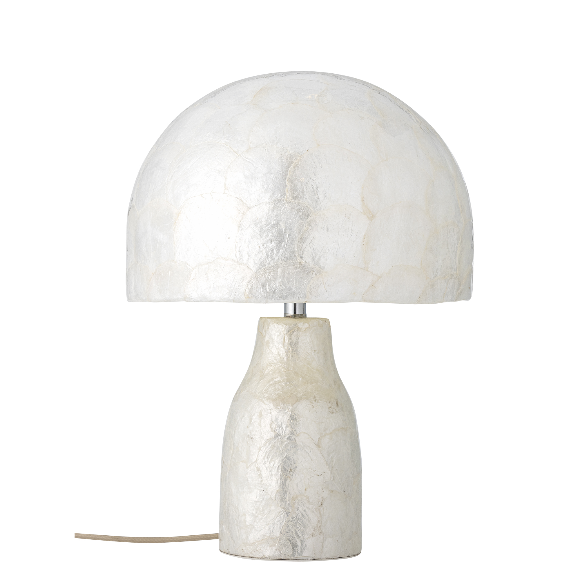 Bloomingville - Adria Bordlampe, Natur, Mother of pearl, D30xH43 cm billede