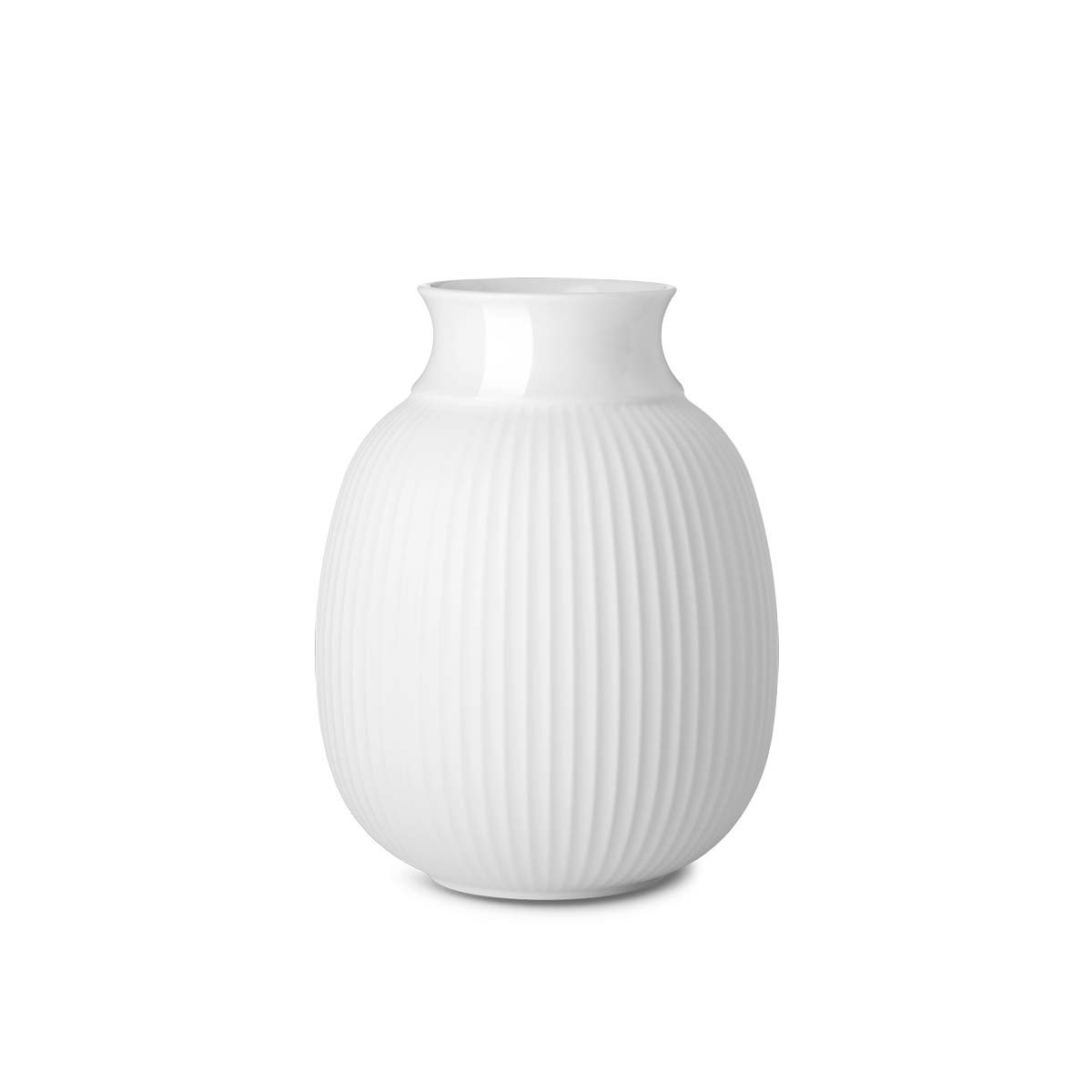 Curve Vase H17,5 hvid porcelæn