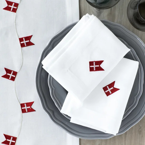 Langkilde & Søn - 6 stk fødselsdagsservietter i stof