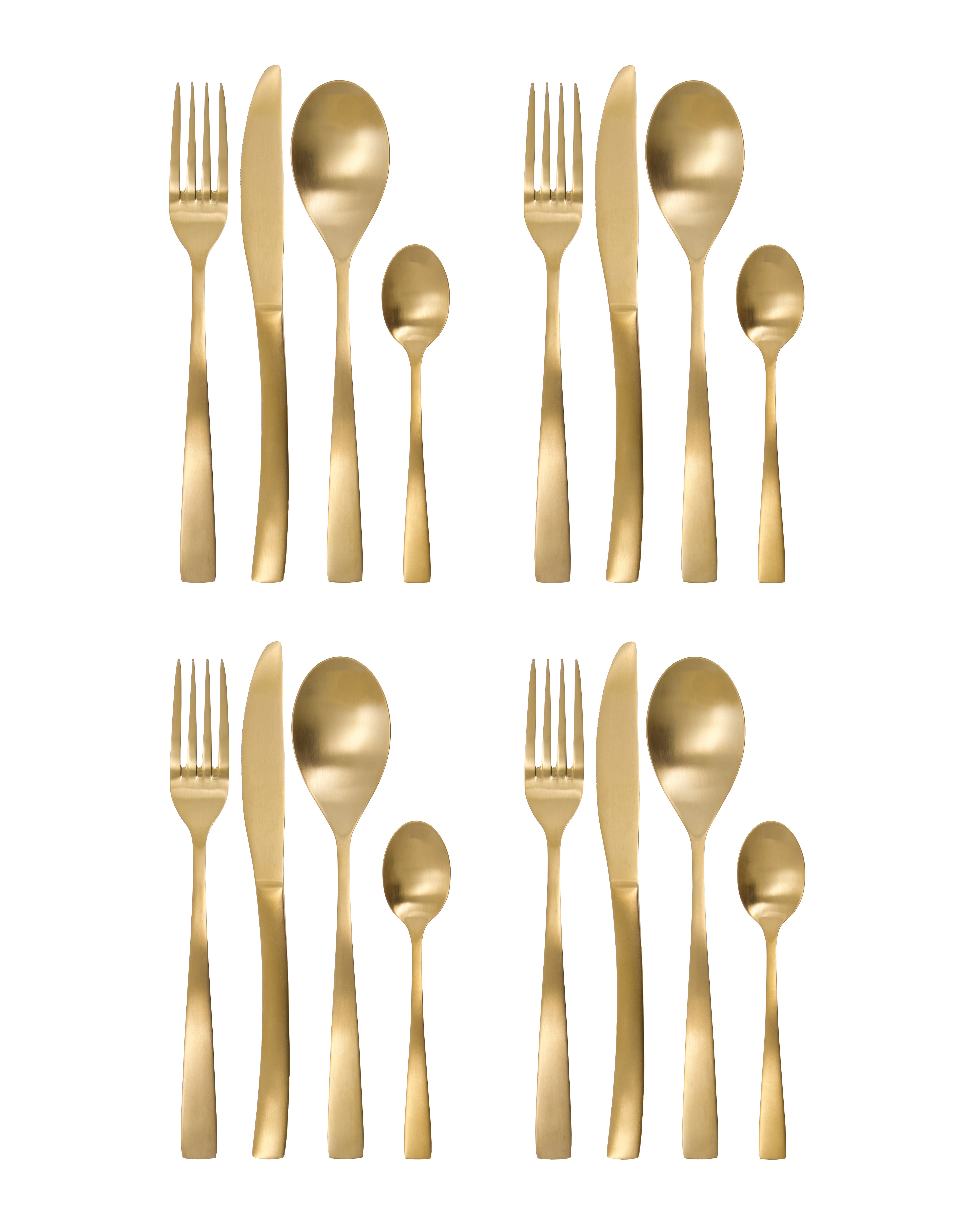 House Doctor - Bestiksæt, Golden, Gylden billede