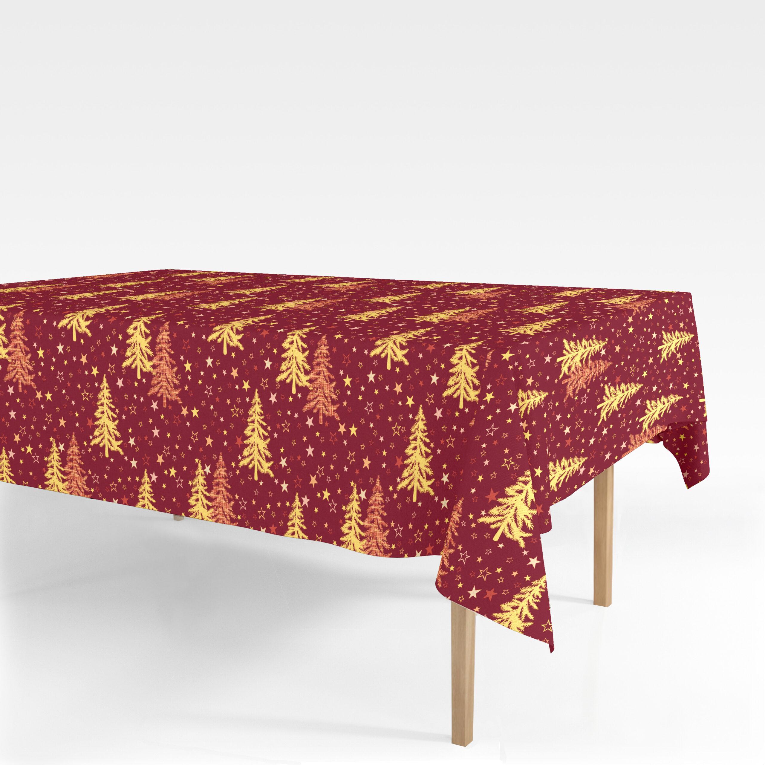 Engholm Textiles - Akryldug med Antiskrid - Eindhoven Granat rød JUL - 140 cm