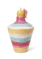 Kähler - Poppery Vase med æble H39 cm pink/mint/gul