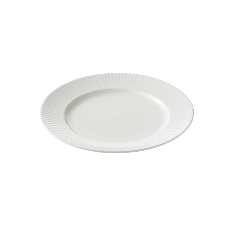 Groovy - frokost tallerken, stentøj, hvid, 21 cm