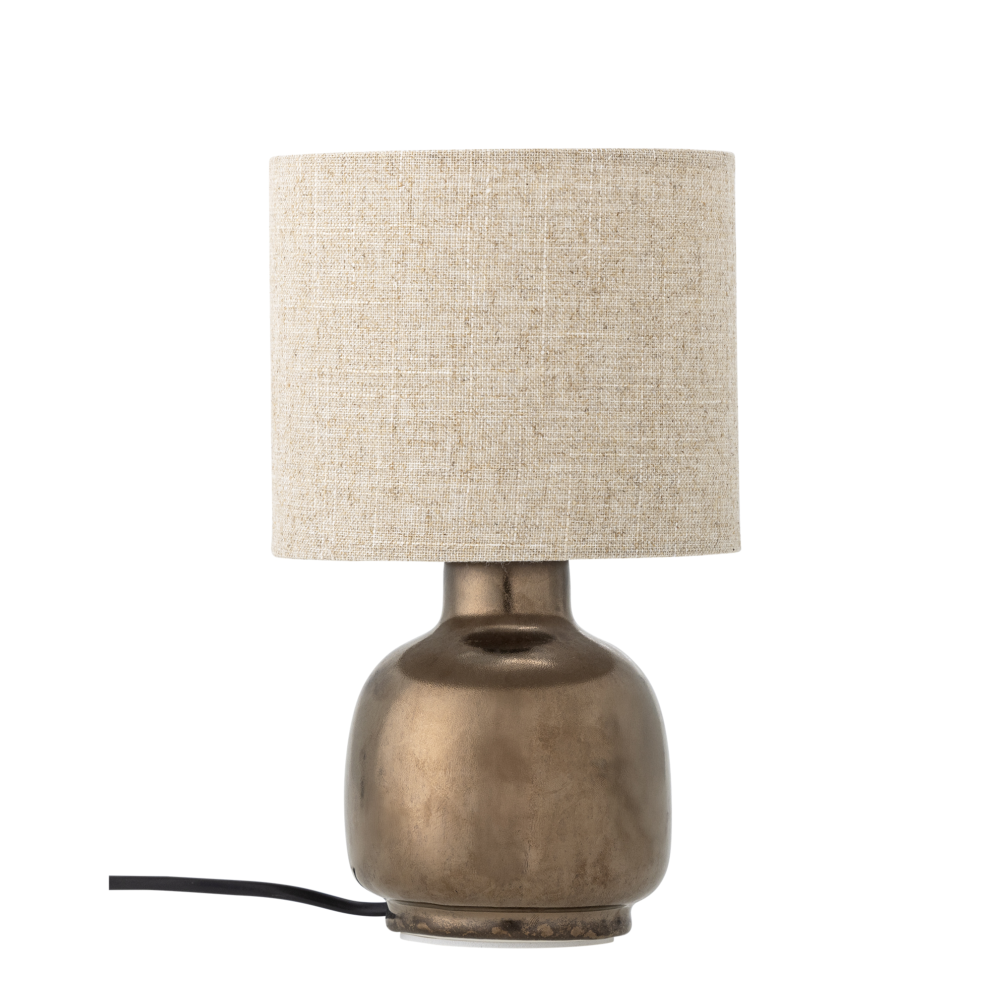 Bloomingville - Agni Bordlampe, Bronze, Stentøj, D15xH25,5 cm billede