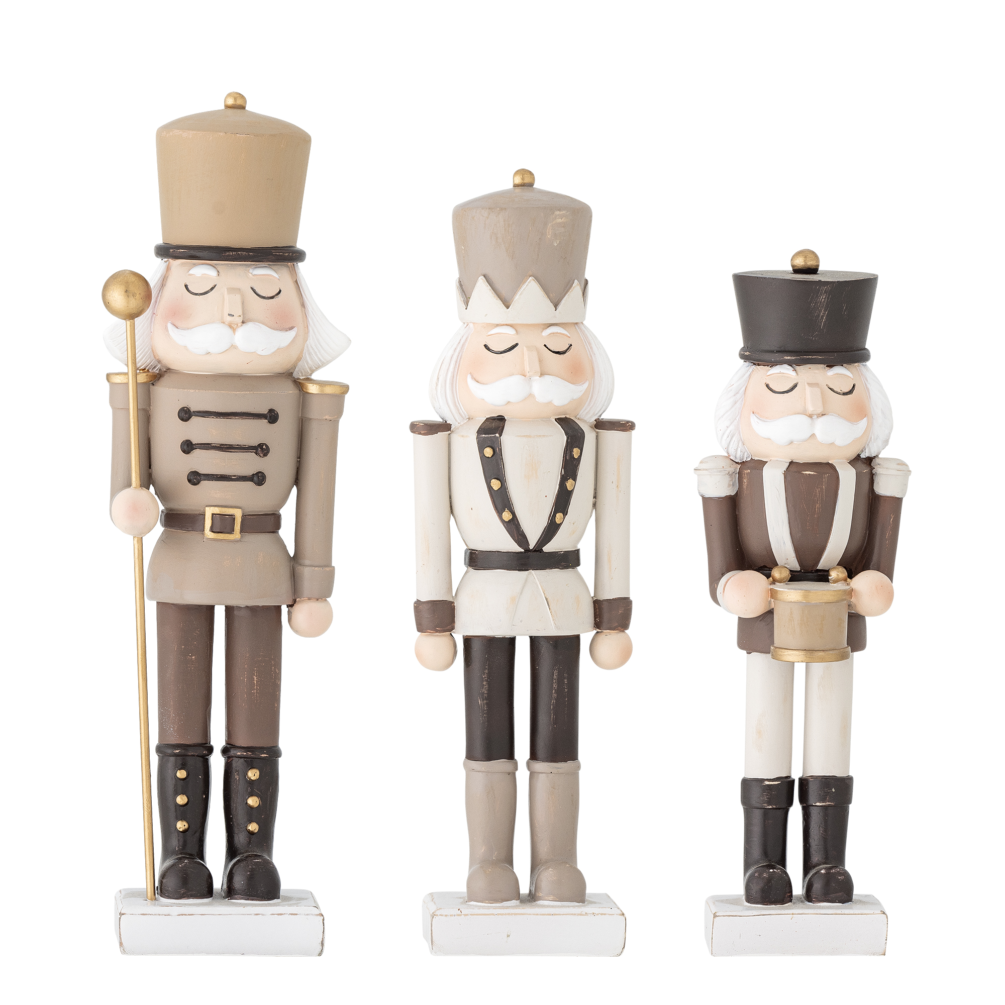 Bloomingville - Darryl Deko, Brun, Polyresin, L6xH23xW5/L6xH25xW5/L6xH27xW5 cm, Set of 3