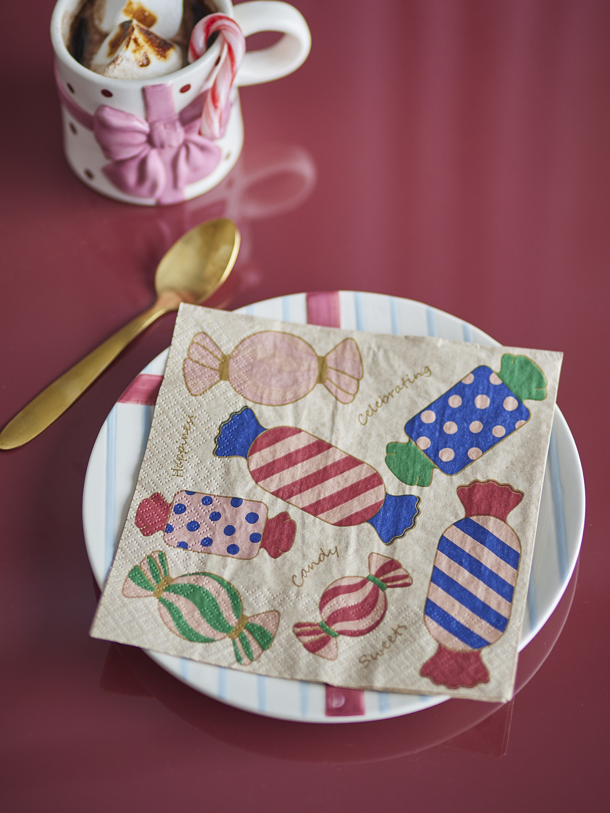 Caramella Serviet, Multifarvet, FSC®Recycled, Paper, L33xW33 cm, Pack of 20