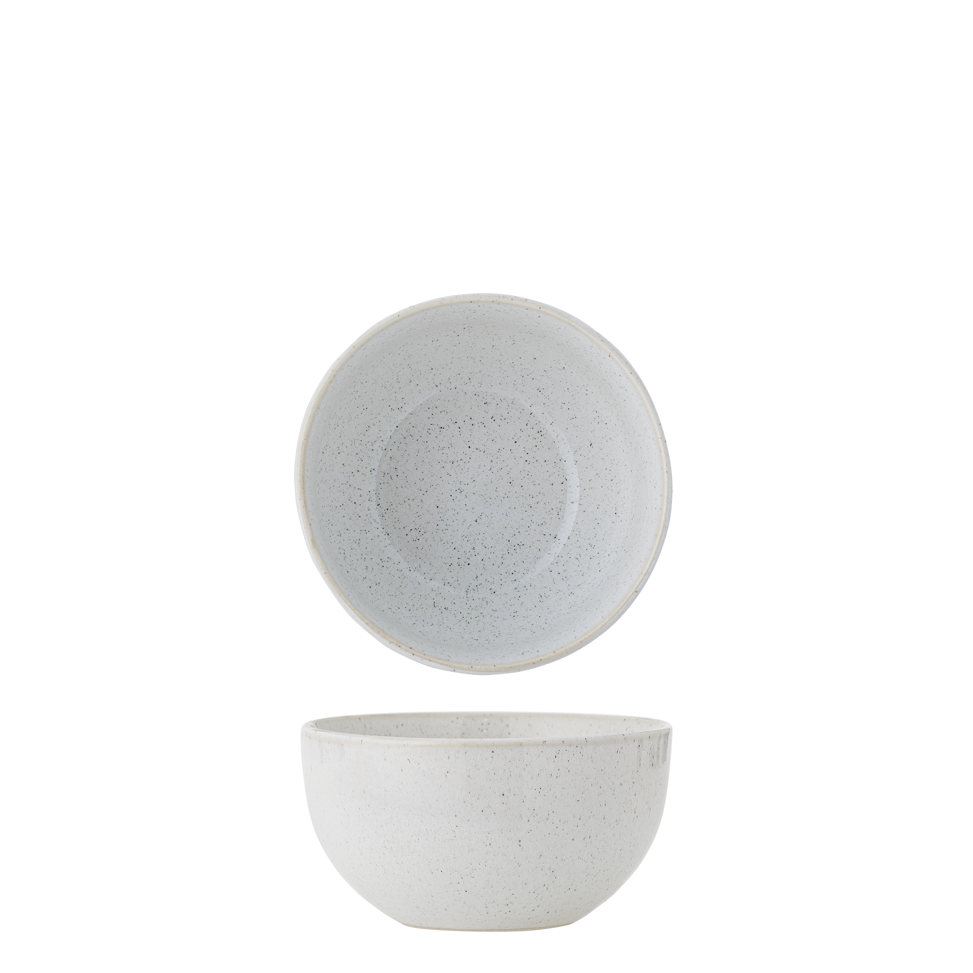 Bloomingville - Addison Skål, Hvid, Stentøj, D13xH7 cm billede