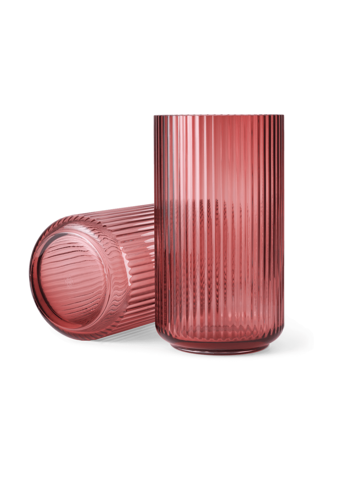 Lyngby Porcelæn - Lyngby Vase H31 cm burgundy mundblæst glas