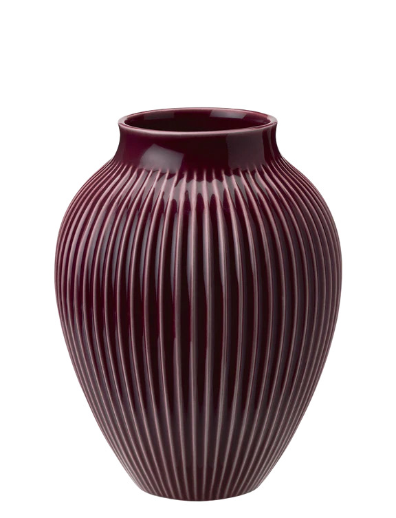 Knabstrup - vase H 20 cm ripple berry