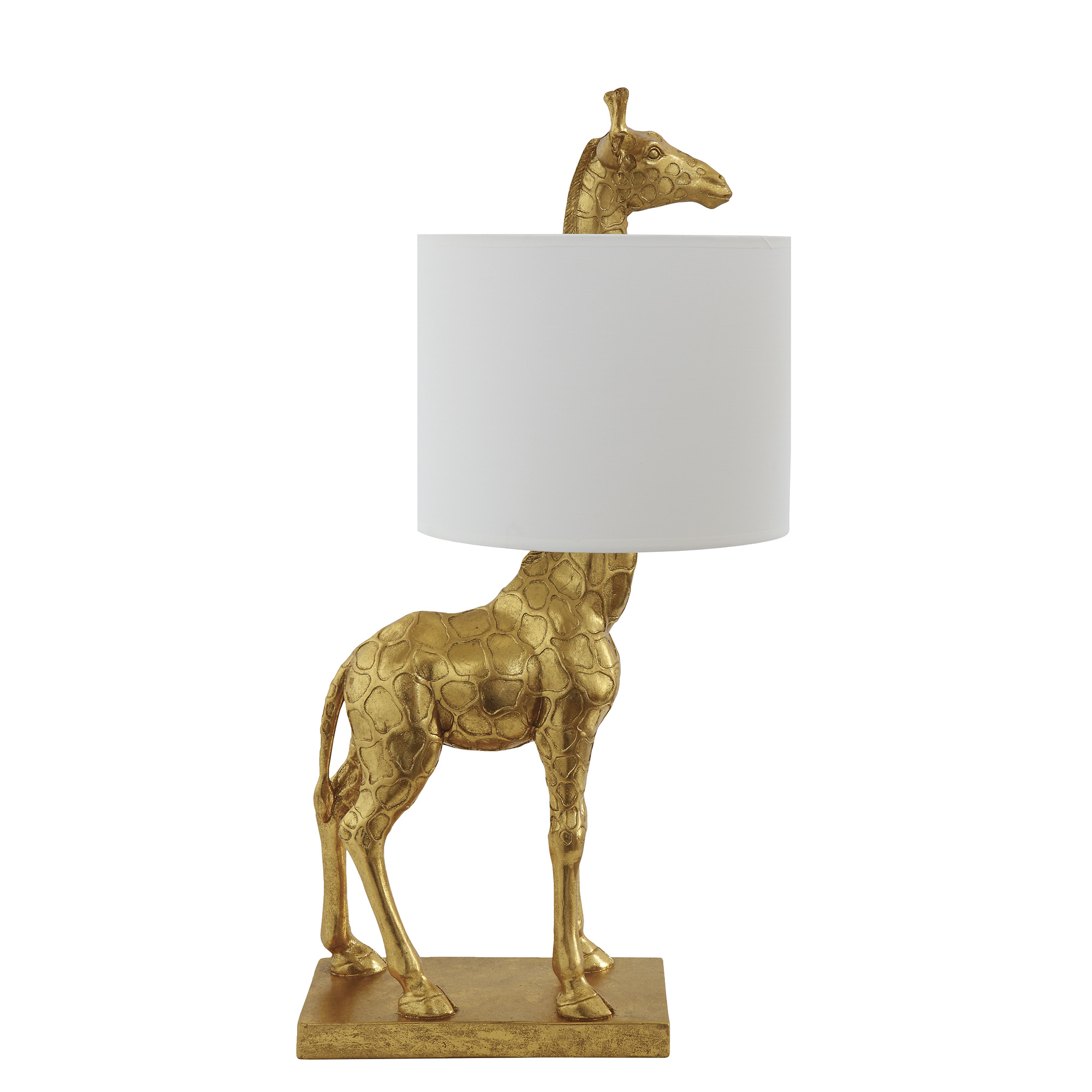 Bloomingville - Silas Bordlampe, Guld, Polyresin, L35xH70xW28 cm