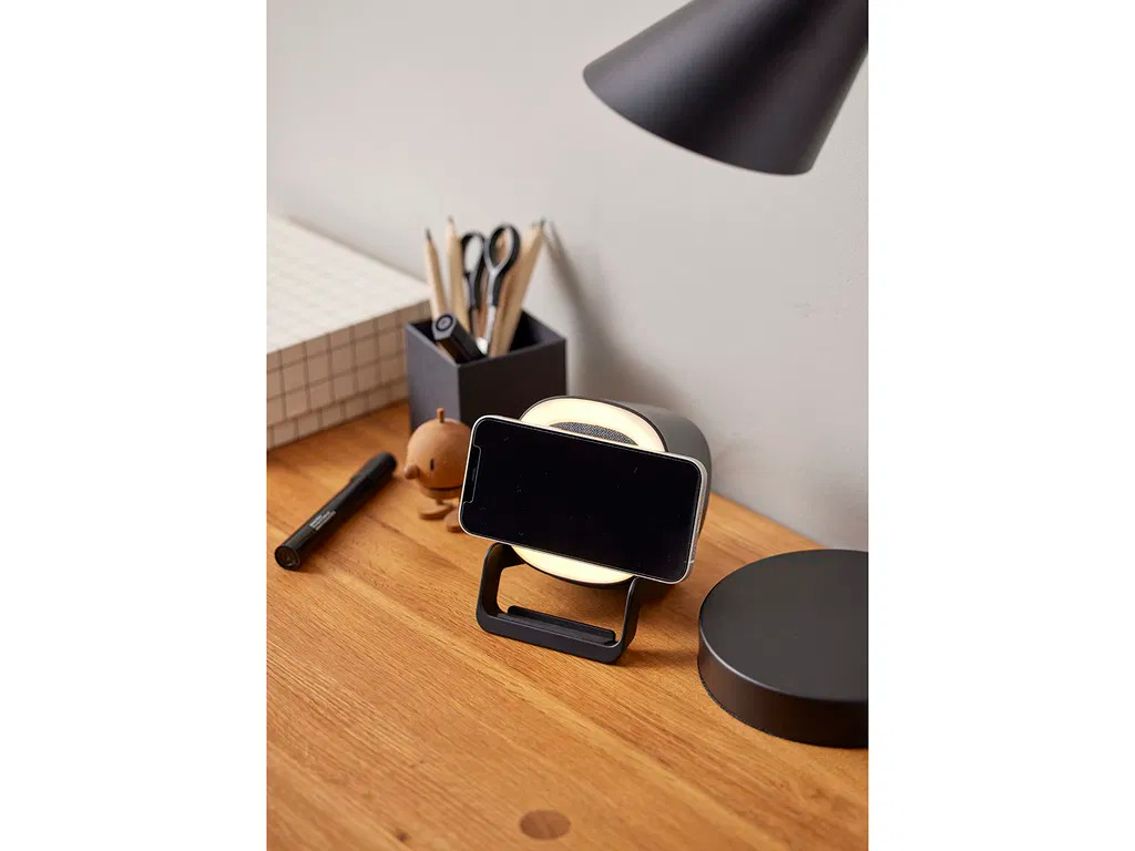 Still Højtaler med oplader og lampe, Sort